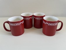 Coffee Mugs x4 Red Nescafe