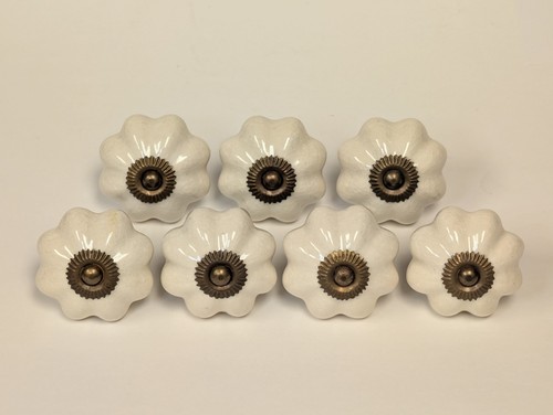 Vintage white crackle glaze - white,