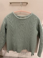 Aran Crafts Ireland 100% Merino Wool Cable Knit Sweater - Women's S
