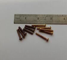 6-32 x 3/4 -- 1" UNC -BRASS -ROUND HEAD MACHINE SCREW SLOT -VINTAGE UNC THREAD