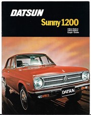 Datsun Nissan 1200 Sunny 1972-73 UK Market Sales Brochure Saloon Coupe Estate