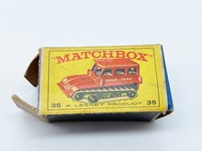 VINTAGE MATCHBOX SERIES LESNEY PRODUCTS EMPTY CAR BOX 35 SNOW TRAC