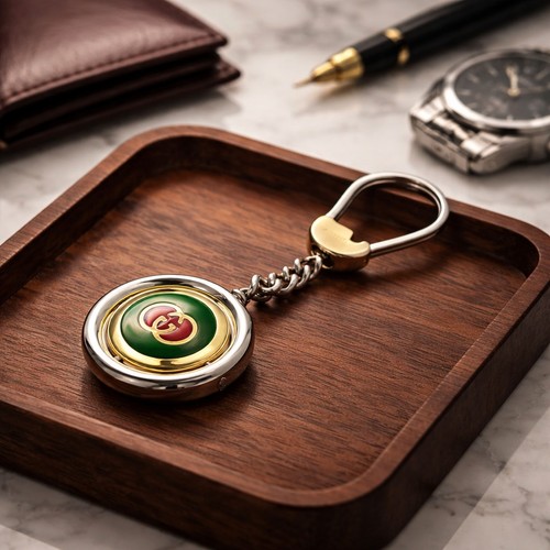 Vintage gucci round enamel - gg,