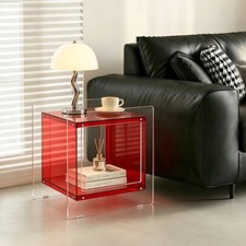 Clear Plastic End Table