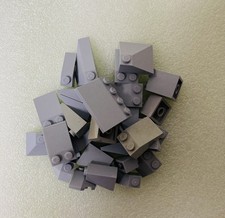LEGO Slopes bricks / roof tiles x 30 light grey various sizes.