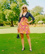 WOMEN'S/LADIES 1960’S VINTAGE CLOTHES, PSYCHEDELIC HIPPY/BOHO MINI DRESS