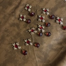 Victorian  Red Jeweled Gold