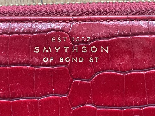 Red smythson bond croc - red,