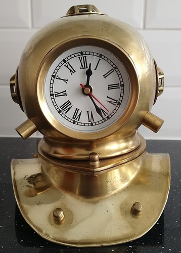 Brass divers helmet - divers, clock