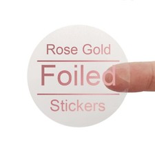 Foiled Transparent Stickers | Custom Logo Stickers | 37mm Round Clear Stickers