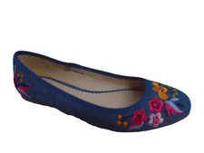 T U LADIES NAVY FLAT SHOES