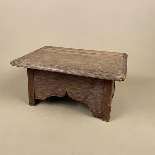 Antique wooden stool step low - antique,