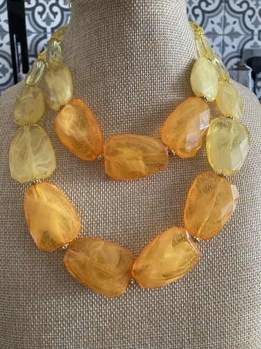 Zara yellow beaded acrylic - zara,