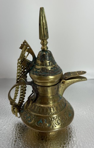 Vtg brass dallah arabic - vtg,