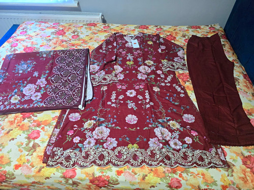 Khaadi women maroon floral - women’s,