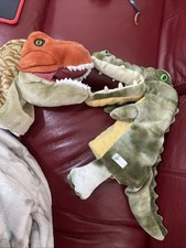 Iguana & Crocodile/ Alligator Hand Glove Puppets Washed & Clean Soft Toys Box