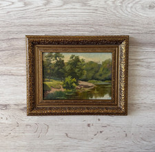 Antique oil painting framed