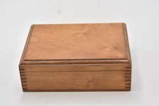 Vintage Maple Wood Playing Card Storage Box