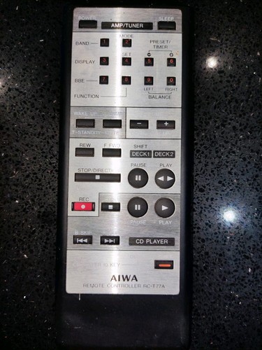 Aiwa t77a remote control - aiwa, rc-t77a