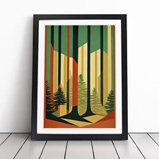 Forest Art Deco No.1 Framed