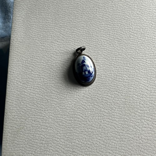 Delft blue windmill pendant - delft,