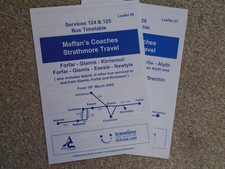 Meffan's Coaches/Strathmore Travel: two leaflets Forfar/Kirriemuir areas 2005