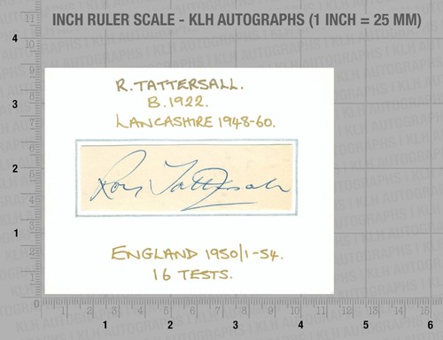 Roy tattersall hand signed - roy,