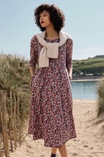 Seasalt Women's - pink Veronica Midi Dress in GOTS-Certified Organic Cotton Jers