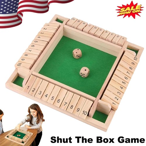 Wooden shut the box - wooden, player