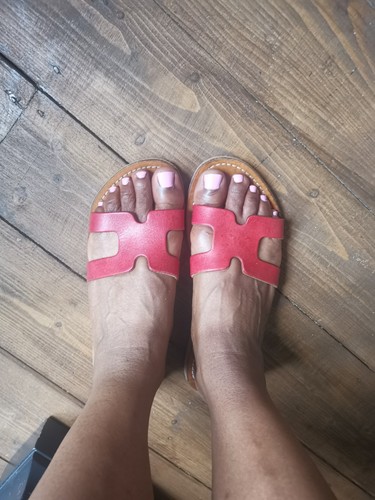 Ladies flat sandals sliders