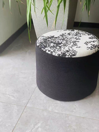 Round footstool ottoman - footstool,