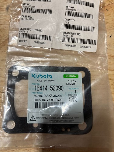 Kubota 16414 52090 injector - kubota,