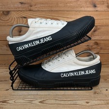Calvin Klein Trainers Men Size UK 7 Monte Beige Black Rubber Outdoor Shoes Jeans