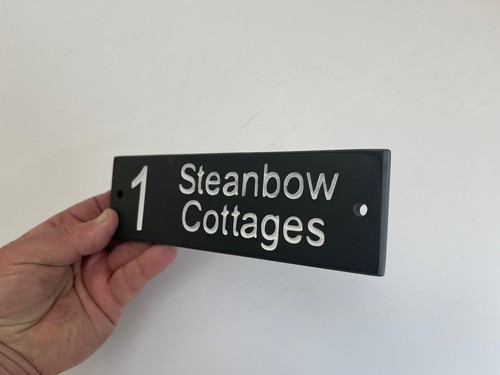 House sign natural slate deep - sign,