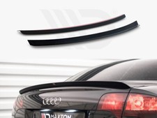 Maxton Design Spoiler Extension/Cap/Wing for Audi A4 S-Line B7 Gloss Black ABS