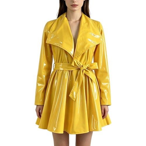 Shiny pvc trench tops new - trench,