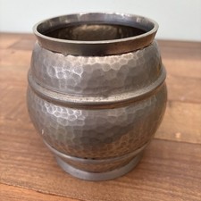 Vintage Hammered Roundhead Pewter Bowl G