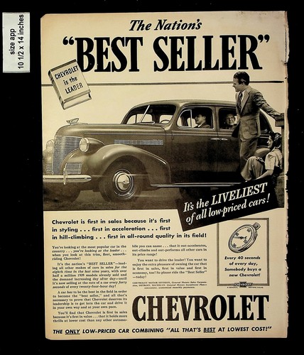 1939 best seller - seller, chevrolet