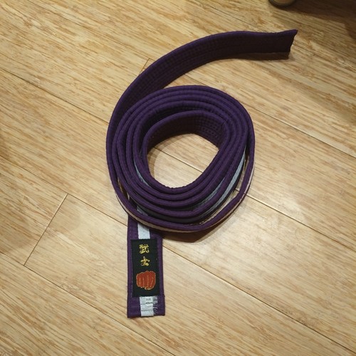 Karate belt purple white - white, 240cm