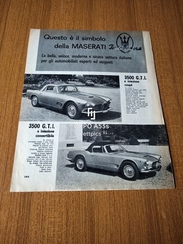 1962 maserati 3500 gti - 1962,