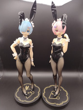 Re Zero Rem Ram Figure Set of 2 BiCute Bunnies black Ver. FuRyu Japan anime