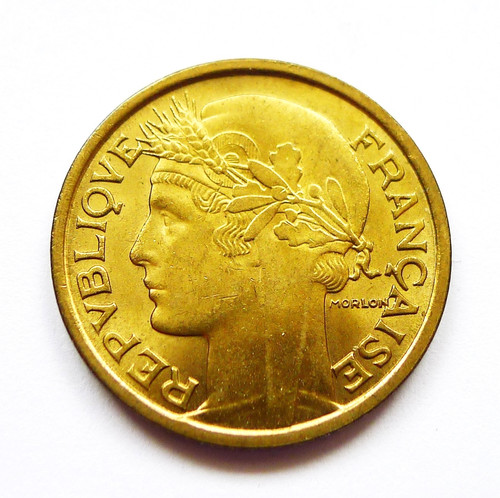 France franc 1937 cu - france, 1