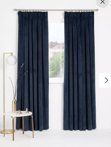 John lewis velvet pair - velvet, navy