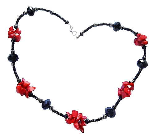 Art deco real red coral - art,