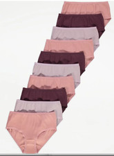 Girls white 10 Assorted Knickers Pants briefs Age 1-14  Underwear 100 % Cotton