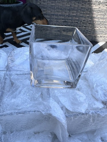 10x10cm glass cube vase - 10x10cm,