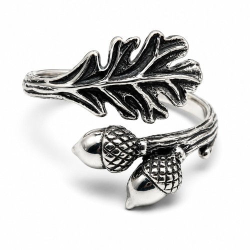Oak leaf acorn ring - oak,
