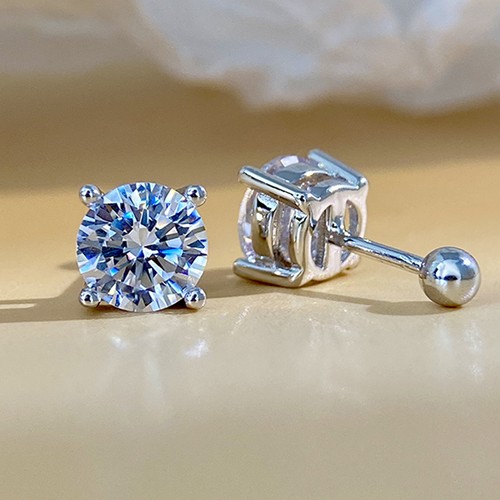 Certified real moissanite push - real,