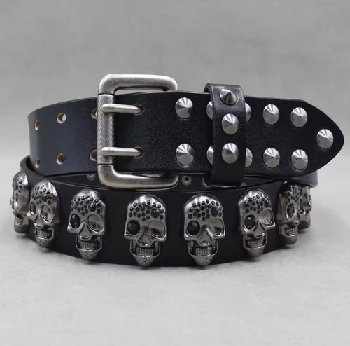 Leather belt mens metal - leather,