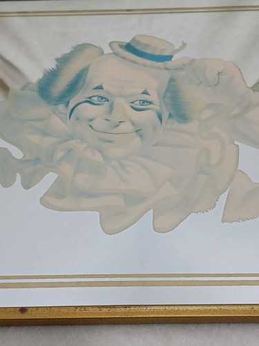 Vintage pierrot clown mirror - pierrot,